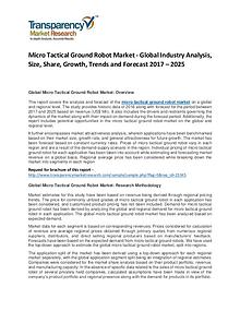 Micro Tactical Ground Robot Market Forecasts To 2025