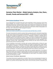 Container Fleet Market – Global Industry Analysis, Size, Share 2025