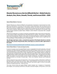 Disaster Recovery as a Service Market Size, Share and Forecast