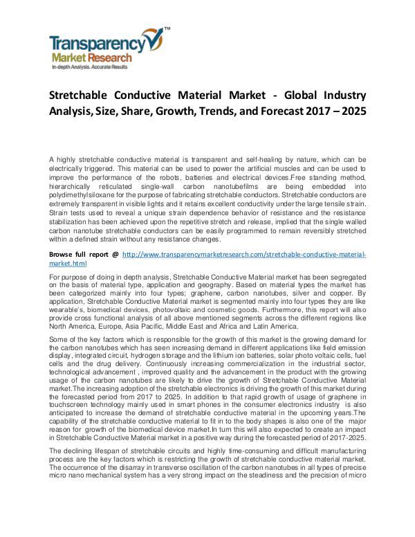 Stretchable Conductive Material Market Growth and Forecast Stretchable Conductive Material Market - Global In