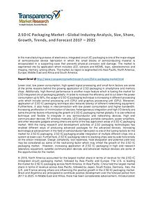 2.5D IC Packaging Market Trends, Growth, Price and Forecasts To 2024