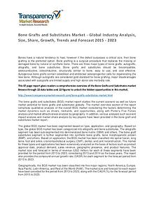 Bone Grafts and Substitutes Market 2015 World Analysis and Forecast