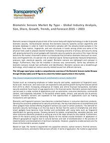 Biometric Sensors Global Market Analysis 2015 and Forecasts to 2023