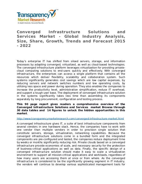 Converged Infrastructure Solutions and Services Market Converged Infrastructure Solutions and Services Ma