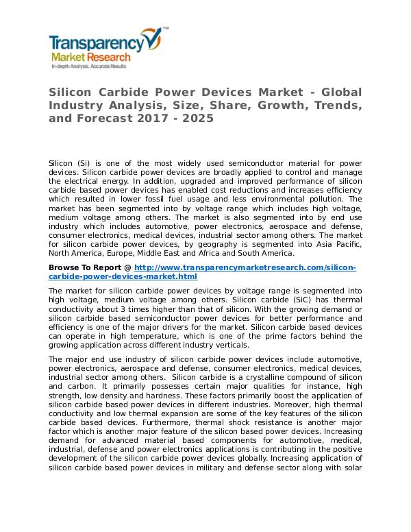Silicon Carbide Power Devices Market 2017 Silicon Carbide Power Devices Market - Global Indu
