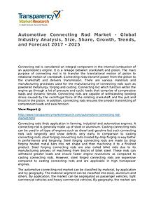 Automotive Connecting Rod Market – Analysis and Forecasts To 2017