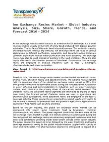 Ion Exchange Resins Market – Analysis and Forecasts from 2016 to 2024