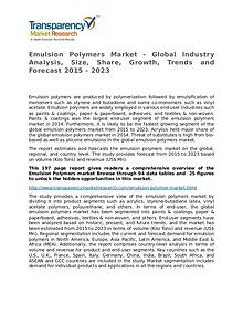 Emulsion Polymers Global Analysis & Forecast to 2023