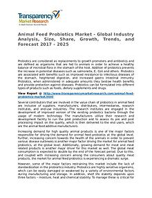 Animal Feed Probiotics Market Research Report and Forecast up to 2025