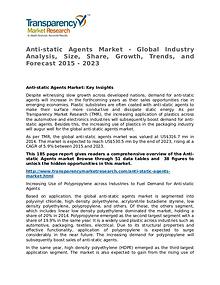 Anti-static Agents Market Research Report and Forecast up to 2023