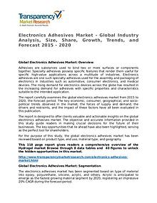 Electronics Adhesives Market Research Report and Forecast up to 2020