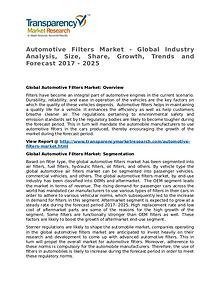 Automotive Filters Market Research Report and Forecast up to 2025