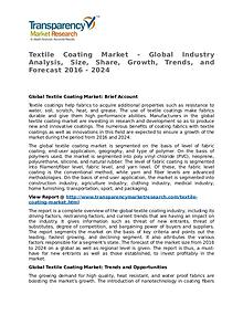 Textile Coating Market Research Report and Forecast up to 2024