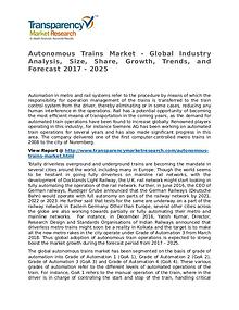 Autonomous Trains Market Research Report and Forecast up to 2025