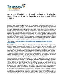 Acrolein Market Research Report and Forecast up to 2024