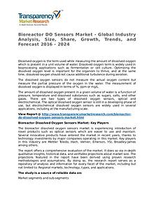 Bioreactor DO Sensors Market Research Report and Forecast up to 2024