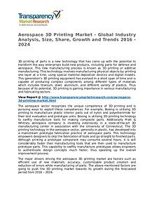 Aerospace 3D Printing Market 2016 Share, Trend and Forecast