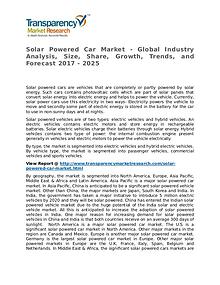 Solar Powered Car Market 2016 Share, Trend, Segmentation and Forecast