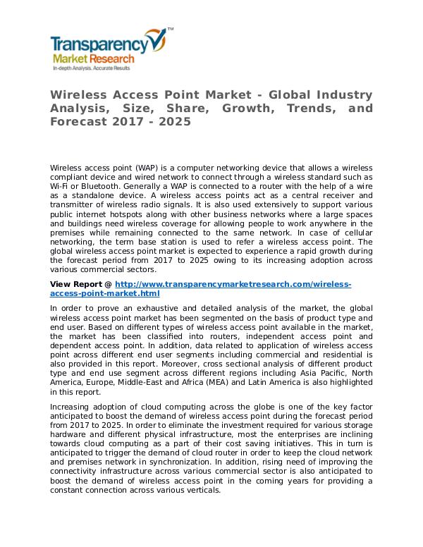 Wireless Access Point Market 2017 Wireless Access Point Market