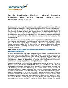 Textile Auxiliaries Market 2016