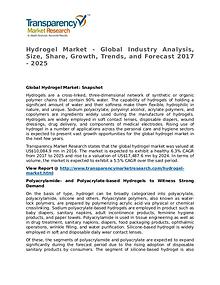 Hydrogel Market 2017 Share, Trend, Segmentation and Forecast to 2025