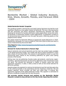 Bentonite Market 2016 Share, Trend, Segmentation and Forecast to 2024