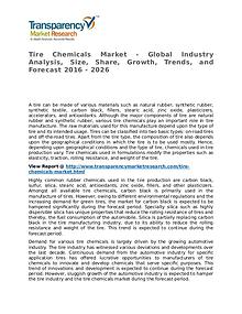 Tire Chemicals Market 2016 Share, Trend, Segmentation and Forecast
