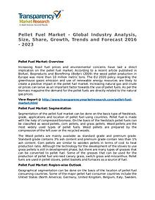 Pellet Fuel Market 2016 Share, Trend, Segmentation and Forecast