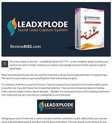 LeadXplode Review from ReviewKISS.com
