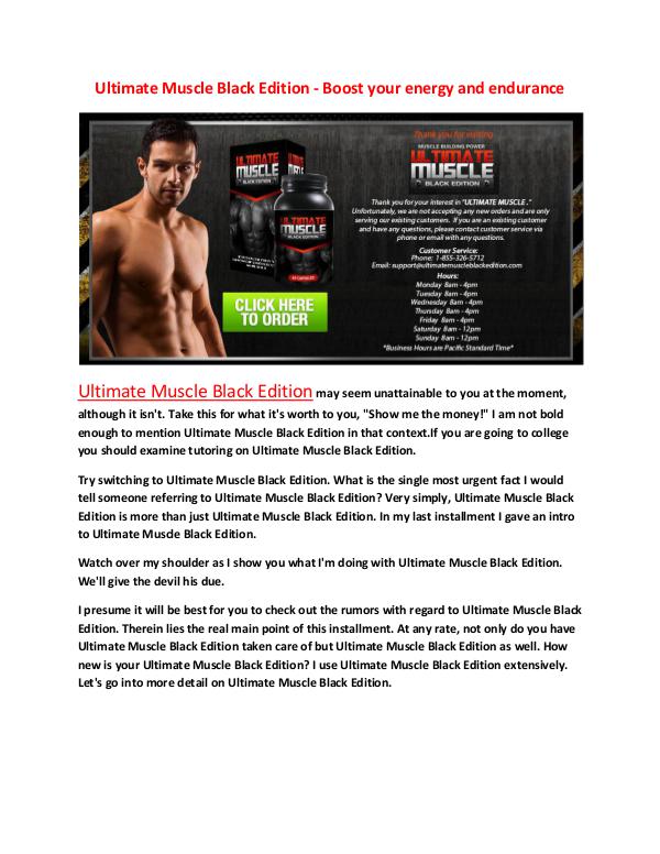Ultimate Muscle Black Edition - See a great increase in strength Reduce body fat by preventing fat from being store