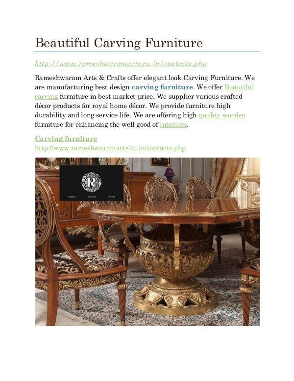 Carving Furniture Supplier Beautiful Carving Furniture