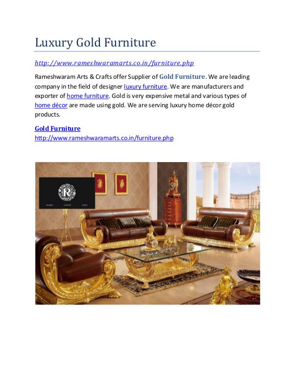 Luxury Gold Furniture