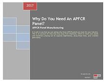 Why Do You Need An APFCR Panel?