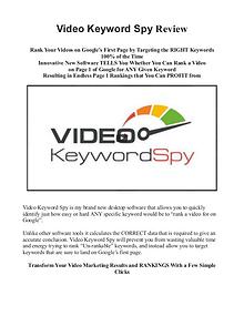 Video Keyword Spy Review