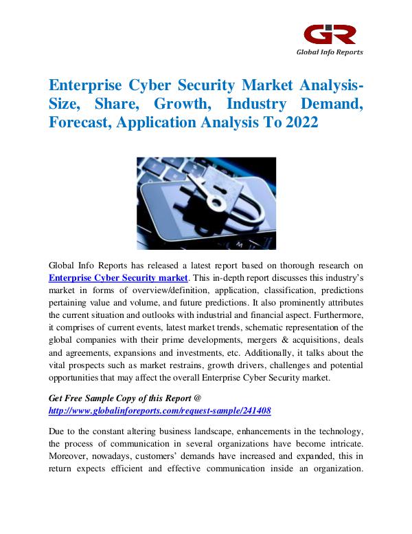 Global Info Research- market Research Reports Enterprise Cyber Security Market