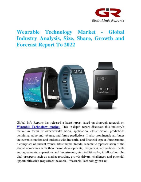 Global Info Research- market Research Reports Wearable Technology Market