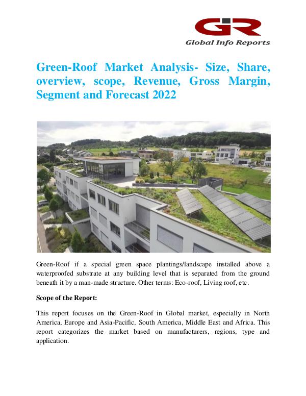 Global Info Research- market Research Reports Green-Roof Market
