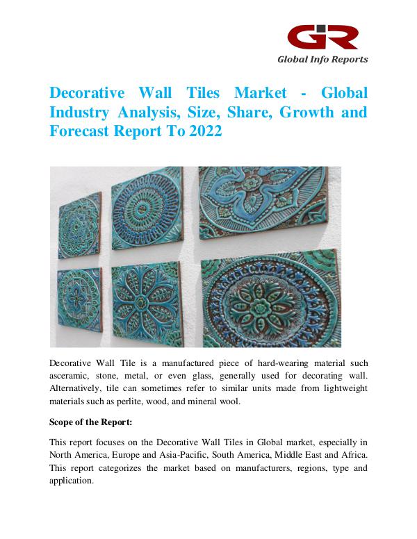Global Info Research- market Research Reports Decorative Wall Tiles Market
