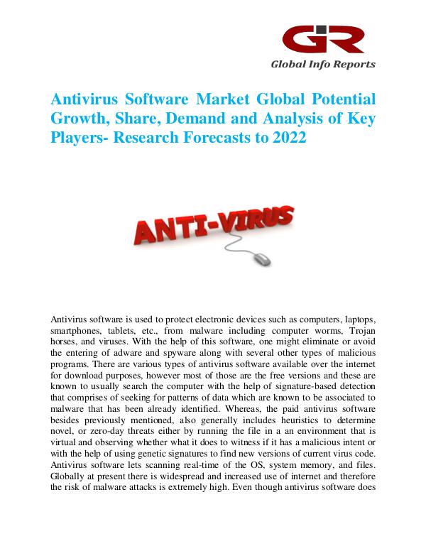 Global Info Research- market Research Reports Antivirus Software Market