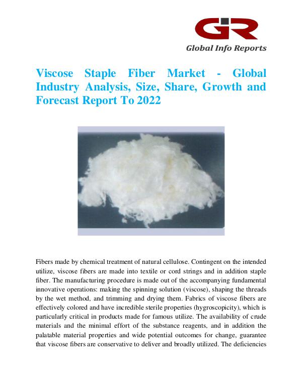 Global Info Research- market Research Reports Viscose Staple Fiber Market