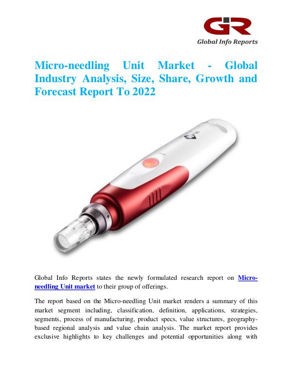Global Info Research- market Research Reports Micro-needling Unit Market
