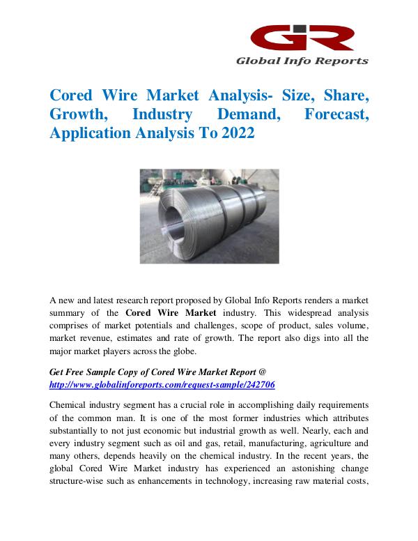 Global Info Research- market Research Reports Cored Wire Market