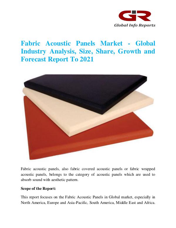 Global Info Research- market Research Reports Fabric Acoustic Panels Market