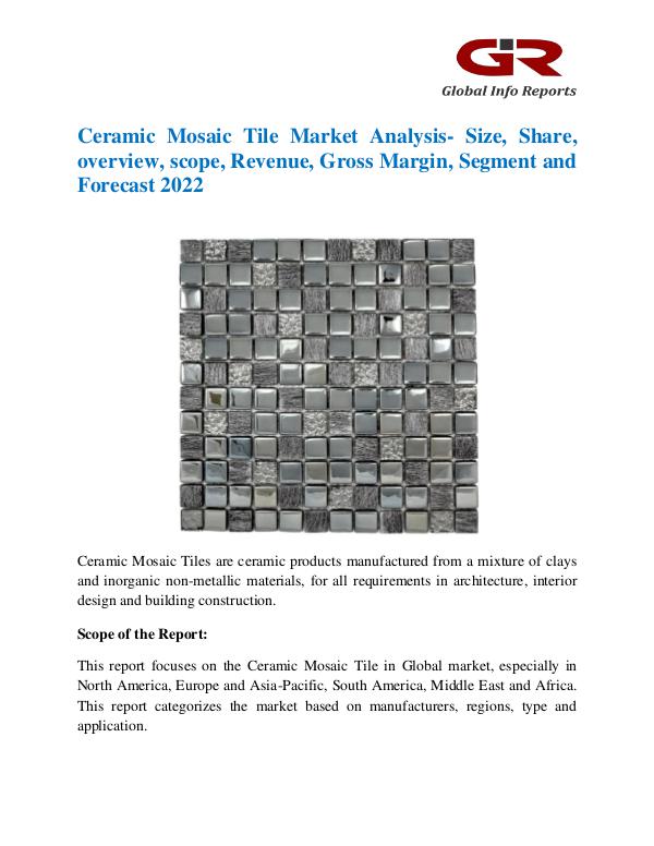 Global Info Research- market Research Reports Global Ceramic Mosaic Tile Market