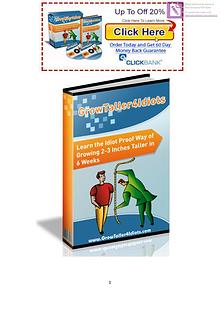 Grow Taller 4 Idiots PDF / eBook Exercise Free Download