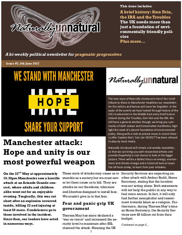 Naturally Unnatural Issue #7 6th June 2017