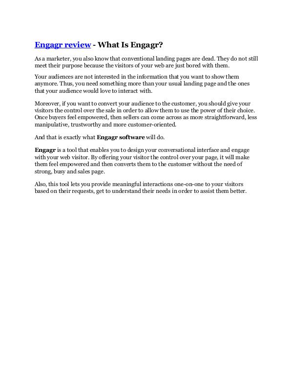 Engagr Review & HUGE $23800 Bonuses