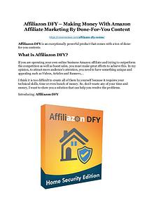 Affiliazon DFY Review demo - $22,700 bonus