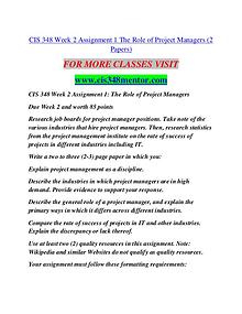 CIS 348 MENTOR Learn Do Live /cis348mentor.com