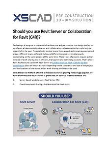 Revit Server or Collaboration for Revit (C4R)?